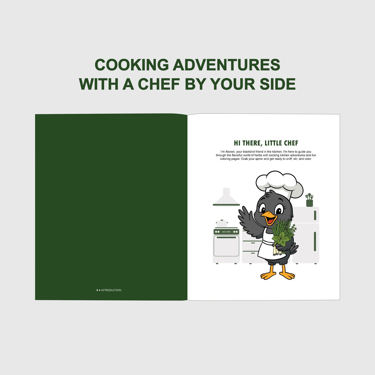 HERBS IN THE GARDEN: A Coloring Cookbook Adventure for Kids