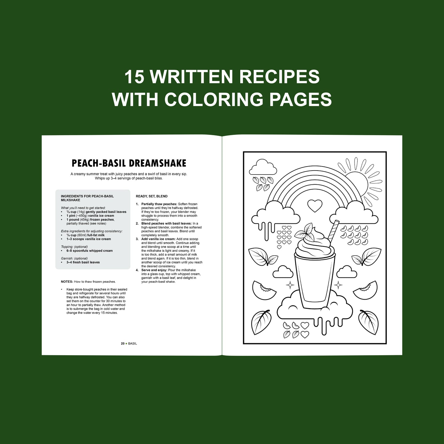 HERBS IN THE GARDEN: A Coloring Cookbook Adventure for Kids